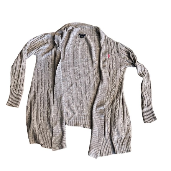 {Us Polo Assn.} pink logo knit cardigan - Picture 4 of 6